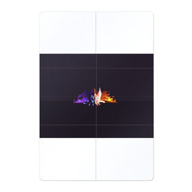 Магнитный плакат 2Х3 с принтом День и ночь в Кировске, Полимерный материал с магнитным слоем | 6 деталей размером 9*9 см | nightmare moon | арт | день | звёзды | ночь | огонь | пламя | рисунок