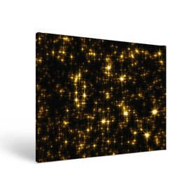 Холст прямоугольный с принтом Золотые звёзды в Кировске, 100% ПВХ |  | блеск | звёзды | золото | ночь | сияние | темнота | черный
