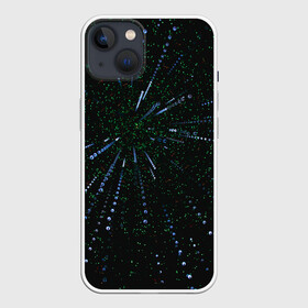 Чехол для iPhone 13 с принтом Свет сияние погружение блики в Кировске,  |  | абстракция | блики | звезды | космос | линии | погружение | полет | путь | свет | сияние | темный | точки
