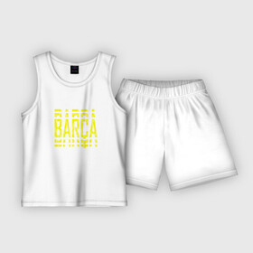 Детская пижама с шортами хлопок с принтом FC Barcelona  BARCA (2021) в Кировске,  |  | 0x000000123 | barca | barcelona | fcb | messi | барса | барселона | фкб