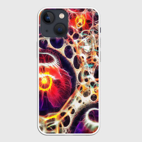 Чехол для iPhone 13 mini с принтом Абстракция   Психоделика в Кировске,  |  | abstract | abstraction | fractal | geometry | pattern | psy | абстрактный | абстракция | геометрия | краски | неоновый | психоделика | текстура