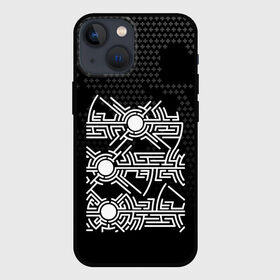 Чехол для iPhone 13 mini с принтом МП (OKO) в Кировске,  |  | Тематика изображения на принте: pattern | textures | абстракция | волны | вселенная | геометрия | графика | дизайн | дыра | знак | иероглиф | кибер | киберпанк | космос | крест | лабиринт | линии | лого | луна | око | оригинал | орнамент | панк