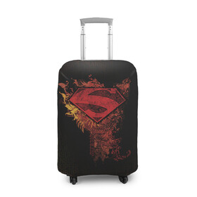 Чехол для чемодана 3D с принтом Superman в Кировске, 86% полиэфир, 14% спандекс | двустороннее нанесение принта, прорези для ручек и колес | man | steel | superman | vdzajul | супермен | супермэн