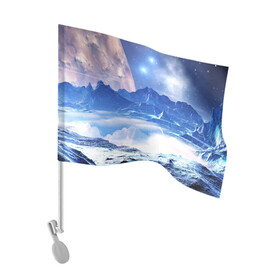 Флаг для автомобиля с принтом Лунная Поверхность(D) в Кировске, 100% полиэстер | Размер: 30*21 см | galaxy | nasa | nebula | space | star | абстракция | вселенная | галактика | звезда | звезды | космический | наса | планеты