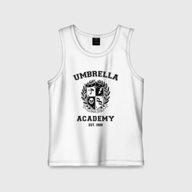 Детская майка хлопок с принтом The Umbrella Academy в Кировске,  |  | the umbrella academy | umbrella | академия амбрелла | амбрелла | герб | зонтик