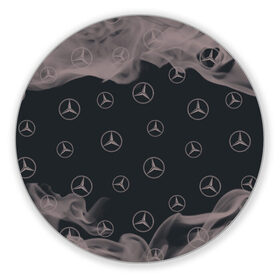 Коврик для мышки круглый с принтом MERCEDES / МЕРСЕДЕС в Кировске, резина и полиэстер | круглая форма, изображение наносится на всю лицевую часть | amg | auto | bens | benz | logo | merc | mercedes | mercedes benz | mersedes | moto | star | vthctltc | авто | амг | бенц | звезда | класс | лого | логотип | мерин | мерс | мерседес | мерседес бенц | мото | символ | символы | ьуксувуы