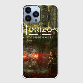 Чехол для iPhone 13 Pro Max с принтом Horizon Forbidden West в Кировске,  |  | aloy | guerrilla games | horizon forbidden west | hunt | zero dawn | горизонт | запретный запад | игры | нулевой рассвет | охота | элой