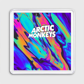 Магнит 55*55 с принтом ARCTIC MONKEYS в Кировске, Пластик | Размер: 65*65 мм; Размер печати: 55*55 мм | Тематика изображения на принте: alex turner | arctic monkeys | rock | алекс тернер | арктик манкис | рок