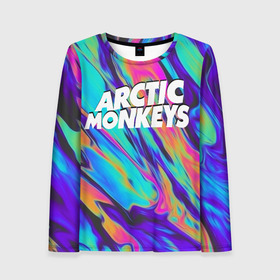 Женский лонгслив 3D с принтом ARCTIC MONKEYS в Кировске, 100% полиэстер | длинные рукава, круглый вырез горловины, полуприлегающий силуэт | alex turner | arctic monkeys | rock | алекс тернер | арктик манкис | рок