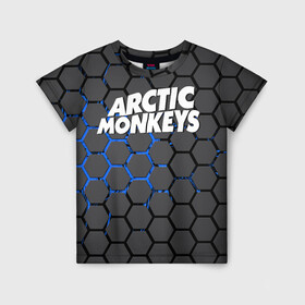 Детская футболка 3D с принтом ARCTIC MONKEYS в Кировске, 100% гипоаллергенный полиэфир | прямой крой, круглый вырез горловины, длина до линии бедер, чуть спущенное плечо, ткань немного тянется | alex turner | arctic monkeys | rock | алекс тернер | арктик манкис | рок