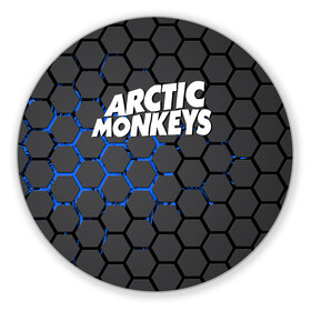 Коврик для мышки круглый с принтом ARCTIC MONKEYS в Кировске, резина и полиэстер | круглая форма, изображение наносится на всю лицевую часть | alex turner | arctic monkeys | rock | алекс тернер | арктик манкис | рок