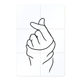 Магнитный плакат 2Х3 с принтом Жест любви в Кировске, Полимерный материал с магнитным слоем | 6 деталей размером 9*9 см | арт | два пальца | жест | жест любви | знак | знак любви | кулак | любовь | палец | пальцы | рисунок | сердце