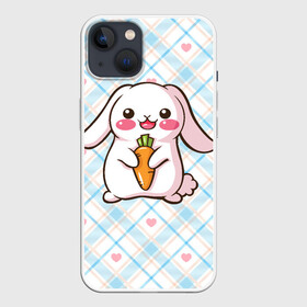 Чехол для iPhone 13 с принтом Милый зайка в Кировске,  |  | веган | вегетарианец | животное | зайцы | зайчик | зайчонок | заяц | кролик | кроль | крольчонок | овощи | пушистик
