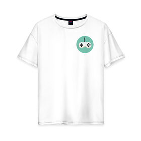 Женская футболка хлопок Oversize с принтом GAME OVER в Кировске, 100% хлопок | свободный крой, круглый ворот, спущенный рукав, длина до линии бедер
 | game | game over | over | джостик | лого