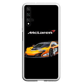 Чехол для Honor 20 с принтом McLaren в Кировске, Силикон | Область печати: задняя сторона чехла, без боковых панелей | bolide | car | mclaren | motorsport | power | prestige | автомобиль | автоспорт | болид | мощь | престиж