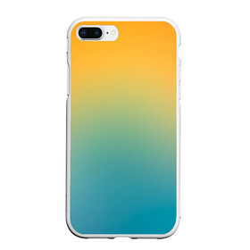 Чехол для iPhone 7Plus/8 Plus матовый с принтом Мягкий летний градиент в Кировске, Силикон | Область печати: задняя сторона чехла, без боковых панелей | градиент | для всех | желтый | зеленый | летний | на каждый день | обычный | переход | повседневный | яркий