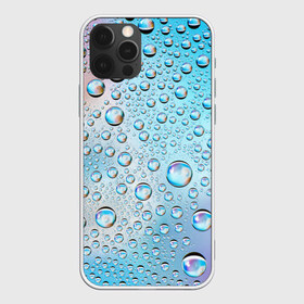 Чехол для iPhone 12 Pro Max с принтом Капли голубой роса стекло вода в Кировске, Силикон |  | вода | градиент | для всех | дождь | капли | летний | на каждый день | обычный | окно | поверхность | повседневный | размытость | роса | стекло