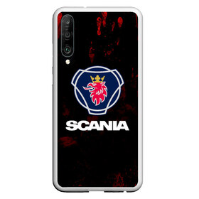 Чехол для Honor P30 с принтом Scania в Кировске, Силикон | Область печати: задняя сторона чехла, без боковых панелей | Тематика изображения на принте: scania | автобус | грузовик | дальнобой | дальнобойщик | лев | скания | фура | шведское авто