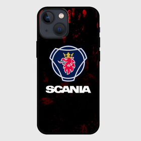 Чехол для iPhone 13 mini с принтом Scania в Кировске,  |  | Тематика изображения на принте: scania | автобус | грузовик | дальнобой | дальнобойщик | лев | скания | фура | шведское авто