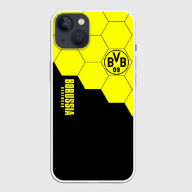 Чехол для iPhone 13 с принтом Borussia Dortmund в Кировске,  |  | borussia | bvb | dortmund | fifa | football | soccer | uefa | боруссия | германия | клуб | лига | матч | мяч | спорт | уефа | фифа | футбол | шмельцер