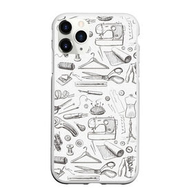 Чехол для iPhone 11 Pro Max матовый с принтом для швеи в Кировске, Силикон |  | Тематика изображения на принте: handmade | иголка | инструменты для шитья | хэндмэйд | швея | шить