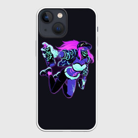 Чехол для iPhone 13 mini с принтом Neon Girl в Кировске,  |  | blue | cyberpunk2077 | girl | girls | neon | неон | неоновая девушка