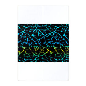 Магнитный плакат 2Х3 с принтом НЕОНОВЫЙ ГРАДИЕНТ в Кировске, Полимерный материал с магнитным слоем | 6 деталей размером 9*9 см | Тематика изображения на принте: геометрия | градиент | лед | молнии | неон | пестрый | полосы | разлом | синий | спортивный | стекло | текстура