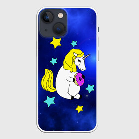 Чехол для iPhone 13 mini с принтом Звездный Единорог в Кировске,  |  | angel | stars | unicorn | wings | ангел | блестящие | вселенная | галактика | детские | донат | еда | единорог | единорожки | звезды | копыта | космический | лошадка | лошадь | луна | малыш | неоновые | пегас | пони