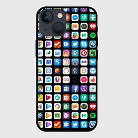 Чехол для iPhone 13 mini с принтом Iphone and Apps Icons в Кировске,  |  | Тематика изображения на принте: android | apk | apps | icon | iphone | iphone and apps icons | social | айфон | андроид | значок | приложение