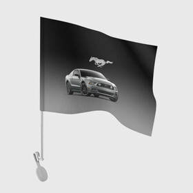 Флаг для автомобиля с принтом Mustang в Кировске, 100% полиэстер | Размер: 30*21 см | car | hoofs | horse | mane | motorsport | mustang | power | prestige | tail | usa | автомобиль | автоспорт | грива | конь | копыта | лошадь | мощь | мустанг | престиж | сша | хвост