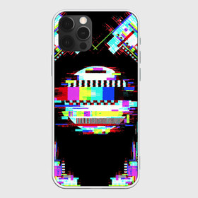 Чехол для iPhone 12 Pro с принтом Glitch VHS в Кировске, силикон | область печати: задняя сторона чехла, без боковых панелей | glitch | rgb | vhs | помехи | разноцветный | шум