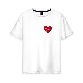 Женская футболка хлопок Oversize с принтом Love/Lost в Кировске, 100% хлопок | свободный крой, круглый ворот, спущенный рукав, длина до линии бедер
 | 