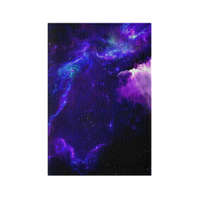 Обложка для паспорта матовая кожа с принтом Космическое небо в Кировске, натуральная матовая кожа | размер 19,3 х 13,7 см; прозрачные пластиковые крепления | Тематика изображения на принте: арт | звёзды | иний | космос | облако | розовый | сияние | тёмный | туманность | фиолоетовый | черный | яркие цвета