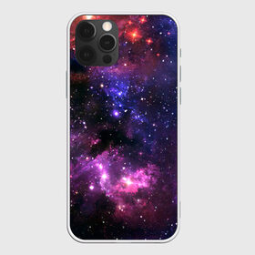 Чехол для iPhone 12 Pro Max с принтом Космическое небо в Кировске, Силикон |  | арт | звёзды | космос | красный | облако | розовый | синий | сияние | темный | туманность | фиолетовый | яркие цвета