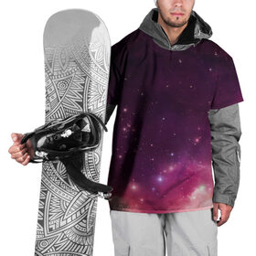 Накидка на куртку 3D с принтом Космическая вспышка в Кировске, 100% полиэстер |  | арт | желтый | звёзды | космос | красный | облако | розовый | сияние | фиолетовый | яркие цвета