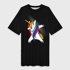 Платье-футболка 3D с принтом RAINBOW в Кировске,  |  | casual | unicorn | для девушек | для детей | для парней | единорог | пони | радужное настроение