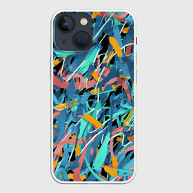 Чехол для iPhone 13 mini с принтом Яркие краски в Кировске,  |  | brushstroke | lines | paint | живопись | импрессионизм | краски | линии | мазки | потерялся | экспрессионизм