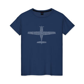 Женская футболка хлопок с принтом Cirrus - авиационный алфавит в Кировске, 100% хлопок | прямой крой, круглый вырез горловины, длина до линии бедер, слегка спущенное плечо | авиация | самолет | цирус