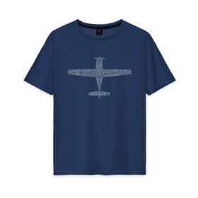 Женская футболка хлопок Oversize с принтом Cirrus - авиационный алфавит в Кировске, 100% хлопок | свободный крой, круглый ворот, спущенный рукав, длина до линии бедер
 | авиация | самолет | цирус