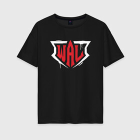 Женская футболка хлопок Oversize с принтом WAL logo в Кировске, 100% хлопок | свободный крой, круглый ворот, спущенный рукав, длина до линии бедер
 | armwrestling | wal | world armwrestling league | армрестлинг | вал