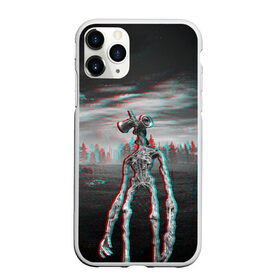 Чехол для iPhone 11 Pro матовый с принтом Siren Head Horror Glitch в Кировске, Силикон |  | glitch | glitch siren head | rgb | siren head | sirena | глитч | глич | ретро | сирейноголовый | сирена | сиреноголовый