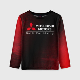 Детский лонгслив 3D с принтом MITSUBISHI / МИТСУБИСИ в Кировске, 100% полиэстер | длинные рукава, круглый вырез горловины, полуприлегающий силуэт
 | auto | lancer | logo | mitsubishi | mitsubisi | moto | motors | outlander | pajero | sport | авто | аутлендер | лансер | лого | логотип | марка | митсубиси | митсубиши | мото | моторс | паджеро | серия | символ | символы | спорт | ьшеыгишырш