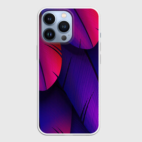 Чехол для iPhone 13 Pro с принтом Tropics в Кировске,  |  | Тематика изображения на принте: purple | абстрактный | абстракция | геометрический рисунок | геометрия | индиго | корея | кружево | листья | лого | неон | неоновая | неоновое | неоновые листья | неоновый | пальмы | рисунок | текстура