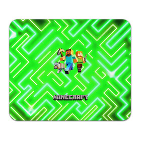 Коврик для мышки прямоугольный с принтом Майнкрафт / Minecraft в Кировске, натуральный каучук | размер 230 х 185 мм; запечатка лицевой стороны | alex | creeper | dungeons | minecraft | piggy | steve | алекс | бой | гаст | герои | детские | зелень | зомби | крипер | логотипигры | майнкрафт | мобы | неоновый | песочница | пигги | пиксельный | подземелья | популярные