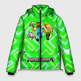 Мужская зимняя куртка 3D с принтом Майнкрафт Minecraft в Кировске, верх — 100% полиэстер; подкладка — 100% полиэстер; утеплитель — 100% полиэстер | длина ниже бедра, свободный силуэт Оверсайз. Есть воротник-стойка, отстегивающийся капюшон и ветрозащитная планка. 

Боковые карманы с листочкой на кнопках и внутренний карман на молнии. | alex | creeper | dungeons | minecraft | piggy | steve | алекс | бой | гаст | герои | детские | зелень | зомби | крипер | логотипигры | майнкрафт | мобы | неоновый | песочница | пигги | пиксельный | подземелья | популярные