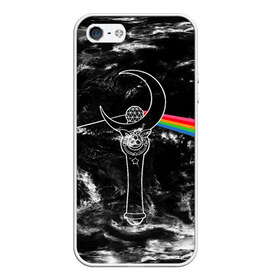 Чехол для iPhone 5/5S матовый с принтом Dark Side of the Moon Stick в Кировске, Силикон | Область печати: задняя сторона чехла, без боковых панелей | Тематика изображения на принте: anime | japan | manga | pink floyd | sailor moon | аниме | девочка | девушка | луна | лунная призма | манга | сейлор мун | сэйлор мун | япония