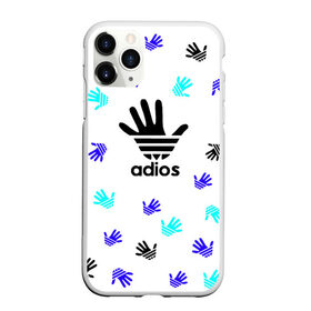 Чехол для iPhone 11 Pro матовый с принтом Adios в Кировске, Силикон |  | Тематика изображения на принте: adidas | adios | адидас | антибренд | бренд | гуси | гуччи | мем | отпечаток | потерялся | прикол | рука | след