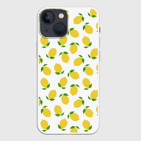 Чехол для iPhone 13 mini с принтом ЛИМОННАЯ в Кировске,  |  | food | lemon | pattern | еда | желтая | лемоны | лимоны | паттерн