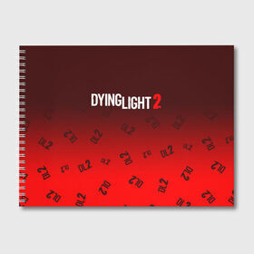 Альбом для рисования с принтом DYING LIGHT 2 ДАИНГ ЛАЙТ в Кировске, 100% бумага
 | матовая бумага, плотность 200 мг. | Тематика изображения на принте: dying | dying light 2 | dyinglight 2 | dyinglight2 | game | games | horror | light | survival | zombie | выживание | даинг | даинг лайт 2 | даинглайт 2 | даинглайт2 | зомби | игра | игры | лайт | лого | логотип | логотипы | свет | символ | символы