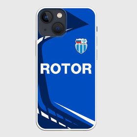 Чехол для iPhone 13 mini с принтом РОТОР Волгоград в Кировске,  |  | fc | football club | rotor | rotor volgograd | sport | vlg | volgograd | волгоград | ротор | ротор волгоград | униформа | фирменые цвета | фк | форма | футбольная | футбольная форма ротор